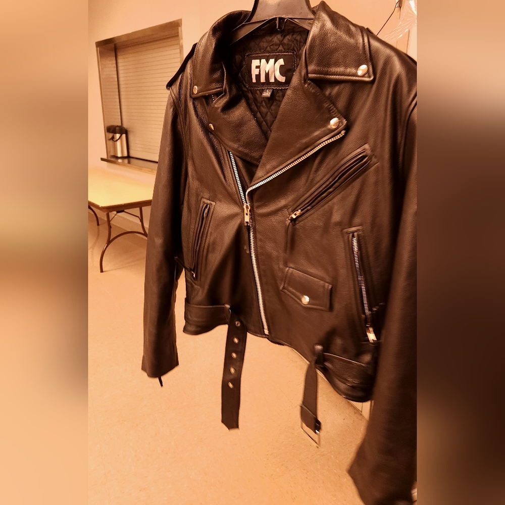 FMC motorcycle jacket full grain leather size large